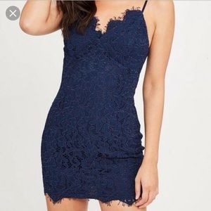 Missguided Lace Bustcup Plunge Bodycon